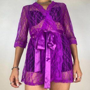 Purple Romeo Lace Robe